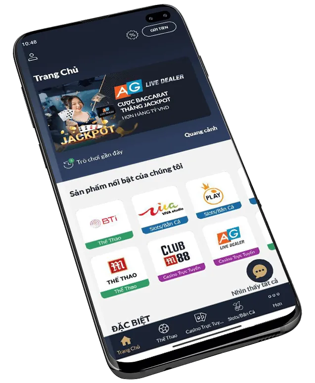 Kho trò chơi đa dạng tại thomo999 casino bao gồm slot, casino trực tiếp
